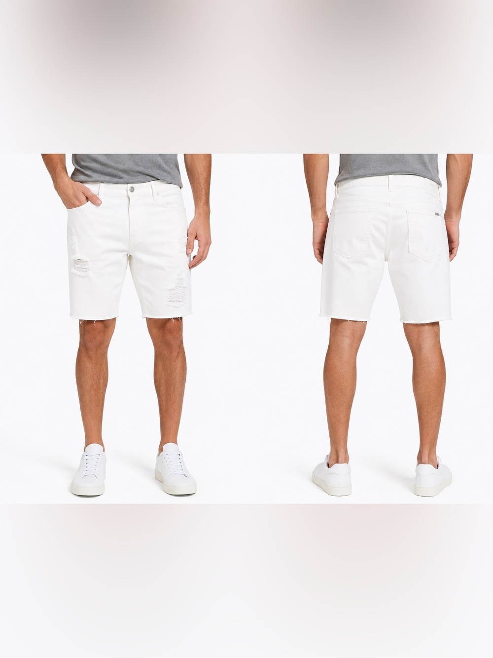 Joe’s Jeans Favian Kinetic Distressed Shorts White